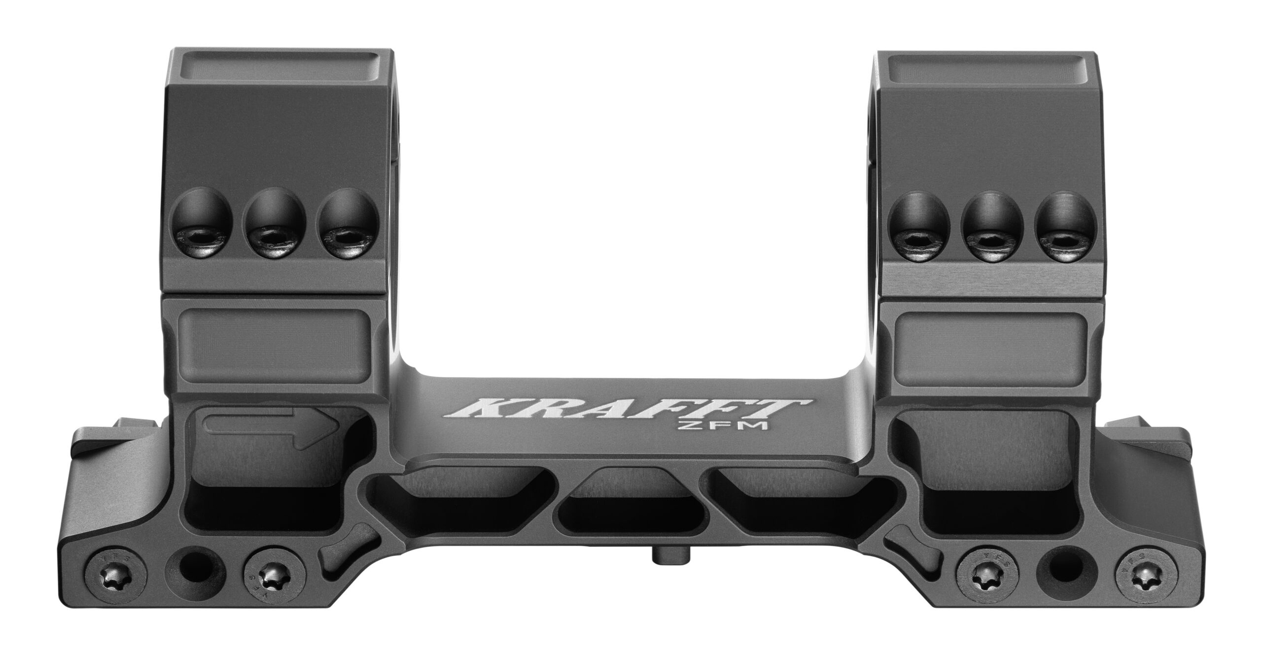 KRAFFT ZFM PV2 Blockmontage 34 mm in Schwarz – Seitenansicht