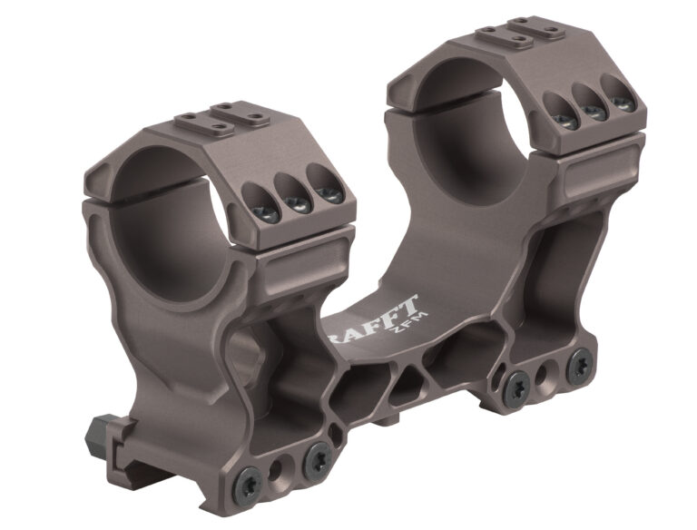 KRAFFT ZFM PV4 Ultraleicht-Blockmontage 30 mm in Titan-Grau – Detailansicht schräg von hinten