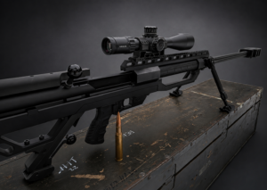 KRAFFT ZFM Blockmontage 34 mm mit 20 MOA und Kahles Zielfernrohr auf .50 BMG Scharfschützengewehr